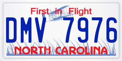 NC license plate DMV7976