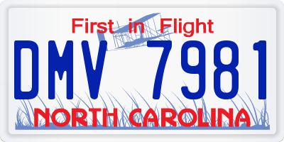 NC license plate DMV7981