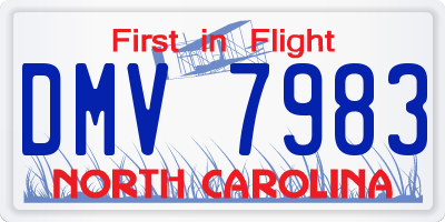NC license plate DMV7983