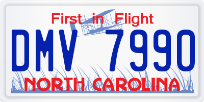 NC license plate DMV7990