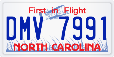 NC license plate DMV7991