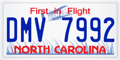 NC license plate DMV7992