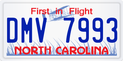 NC license plate DMV7993