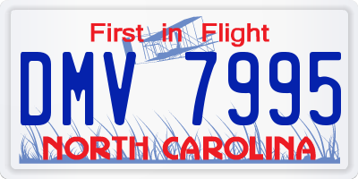 NC license plate DMV7995