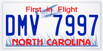 NC license plate DMV7997
