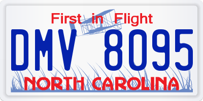 NC license plate DMV8095