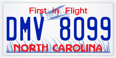 NC license plate DMV8099