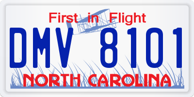 NC license plate DMV8101