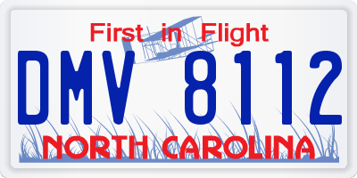 NC license plate DMV8112