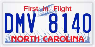 NC license plate DMV8140