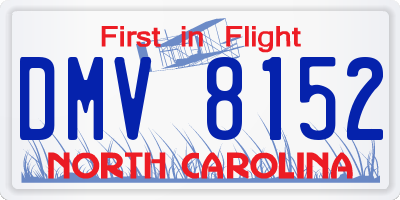 NC license plate DMV8152