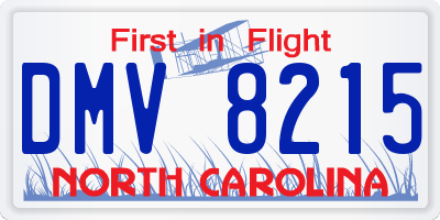 NC license plate DMV8215