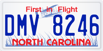 NC license plate DMV8246