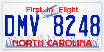 NC license plate DMV8248