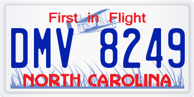 NC license plate DMV8249