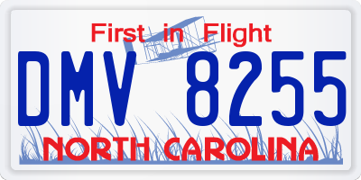 NC license plate DMV8255