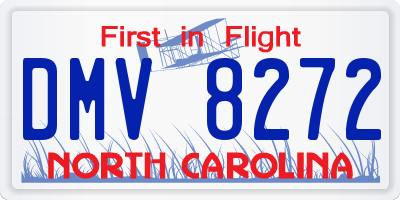 NC license plate DMV8272