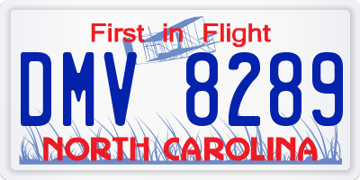 NC license plate DMV8289