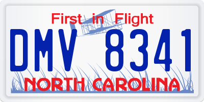 NC license plate DMV8341