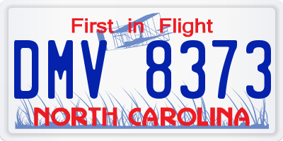 NC license plate DMV8373