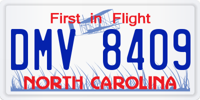 NC license plate DMV8409