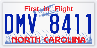 NC license plate DMV8411