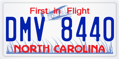 NC license plate DMV8440