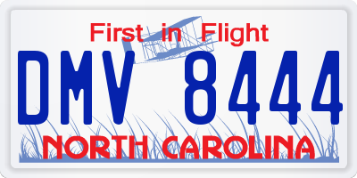 NC license plate DMV8444