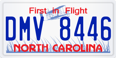 NC license plate DMV8446