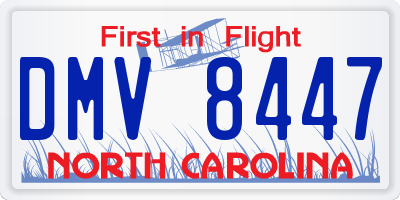 NC license plate DMV8447