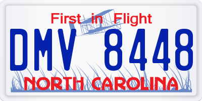 NC license plate DMV8448