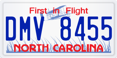 NC license plate DMV8455