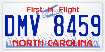 NC license plate DMV8459
