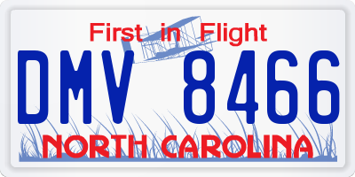 NC license plate DMV8466