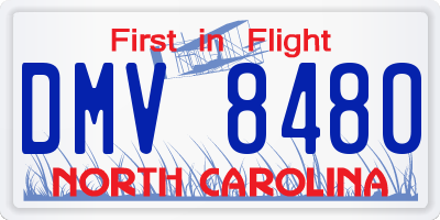 NC license plate DMV8480