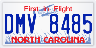 NC license plate DMV8485