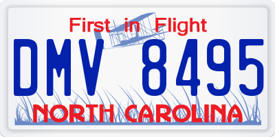 NC license plate DMV8495