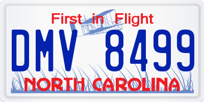 NC license plate DMV8499