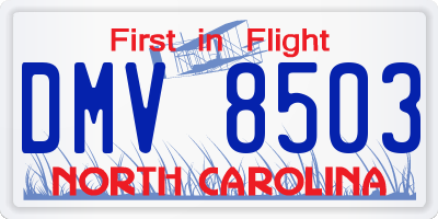 NC license plate DMV8503