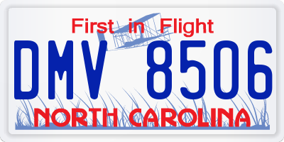 NC license plate DMV8506