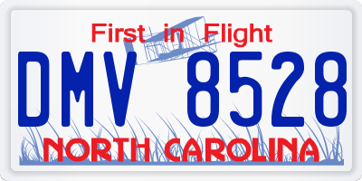 NC license plate DMV8528