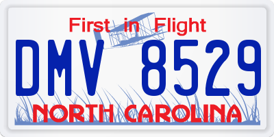 NC license plate DMV8529