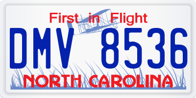 NC license plate DMV8536