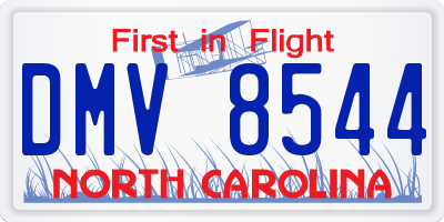 NC license plate DMV8544
