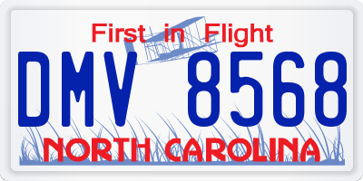 NC license plate DMV8568