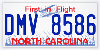 NC license plate DMV8586