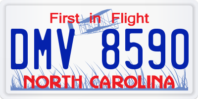 NC license plate DMV8590