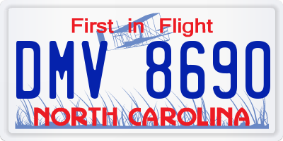 NC license plate DMV8690