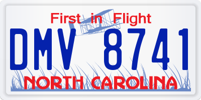NC license plate DMV8741