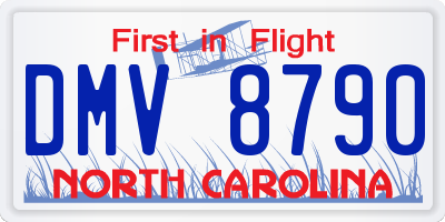 NC license plate DMV8790